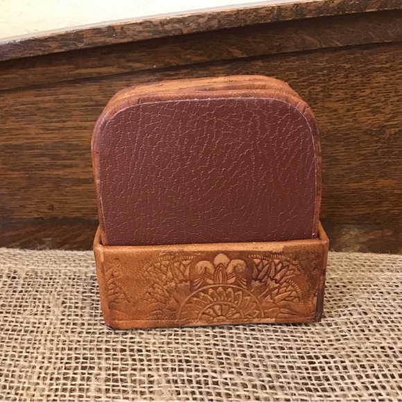 Vintage Ramses the Great set of six coasters with holder. Made in Egypt. - Picture 7 of 10